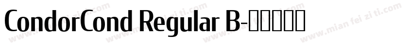 CondorCond Regular B字体转换